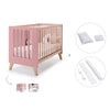 Berço co-sleeping 60x120 cm (4in1) madeira/rosado · Nexor C187R-M5995