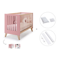 Lit bébé cododo 60x120 cm (4in1) en bois/marengo · Nexor C187R-M6995