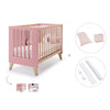 Berço co-sleeping 60x120 cm (4in1) madeira/rosado · Nexor C187R-M5995