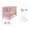 Berço co-sleeping 60x120 cm (4in1) madeira/rosado · Nexor C187R-M5995