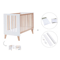 Co-sleeping cot 60x120 cm (4in1) wooden/white · Nexor C187R-M7795