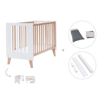 Co-sleeping cot 60x120 cm (4in1) wooden/white · Nexor C187R-M7795