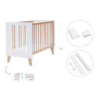 Co-sleeping cot 60x120 cm (4in1) wooden/white · Nexor C187R-M7795