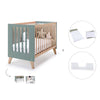 Co-sleeping cot 60x120 cm (4in1) wooden/green · Nexor C187R-M5795