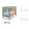 Co-sleeping cot 60x120 cm (4in1) wooden/green · Nexor C187R-M5795