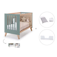 Co-sleeping cot 60x120 cm (4in1) wooden/green · Nexor C187R-M5795