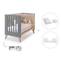 Co-sleeping cot 60x120 cm (4in1) wooden/antracite · Nexor C187R-M5895