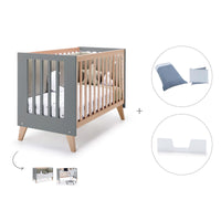 Co-sleeping cot 60x120 cm (4in1) wooden/antracite · Nexor C187R-M5895