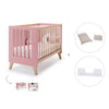 Berço co-sleeping 60x120 cm (4in1) madeira/rosado · Nexor C187R-M5995