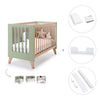 Co-sleeping cot 60x120 cm (4in1) wooden/green-olive · Nexor C187R-M5695