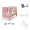 Berço co-sleeping 60x120 cm (4in1) madeira/rosado · Nexor C187R-M5995