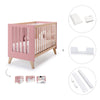 Berço co-sleeping 60x120 cm (4in1) madeira/rosado · Nexor C187R-M5995