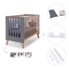 Co-sleeping cot 60x120 cm (4in1) wooden/charcoal · Nexor C187R-M6995