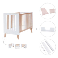 Co-sleeping cot 60x120 cm (4in1) wooden/white · Nexor C187R-M7795