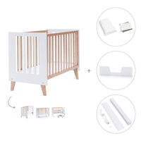 Co-sleeping cot 60x120 cm (4in1) wooden/white · Nexor C187R-M7795