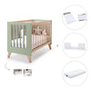 Co-sleeping cot 60x120 cm (4in1) wooden/green-olive · Nexor C187R-M5695