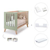 Co-sleeping cot 60x120 cm (4in1) wooden/green-olive · Nexor C187R-M5695