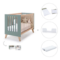 Berço co-sleeping 60x120 cm (4in1) madeira/eucalipto · Nexor C187R-M5795