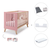 Lit bébé cododo 60x120 cm (4in1) en bois/marengo · Nexor C187R-M6995