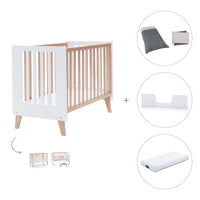 Co-sleeping cot 60x120 cm (4in1) wooden/white · Nexor C187R-M7795