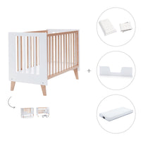 Co-sleeping cot 60x120 cm (4in1) wooden/white · Nexor C187R-M7795