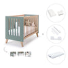 Co-sleeping cot 60x120 cm (4in1) wooden/green · Nexor C187R-M5795