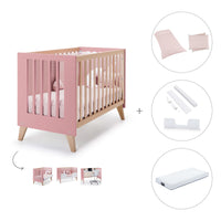 Lit bébé cododo 60x120 cm (4in1) en bois/marengo · Nexor C187R-M6995