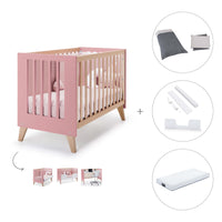 Lit bébé cododo 60x120 cm (4in1) en bois/marengo · Nexor C187R-M6995