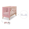 Berço co-sleeping 60x120 cm (4in1) madeira/rosado · Nexor C187R-M5995