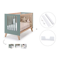 Co-sleeping cot 60x120 cm (4in1) wooden/green · Nexor C187R-M5795