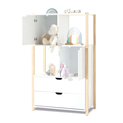 armario pequeño Montessori con cajones y estanterías
