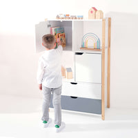 Montessori children's wardrobe (doors/drawers) wood · Eden+ NW130