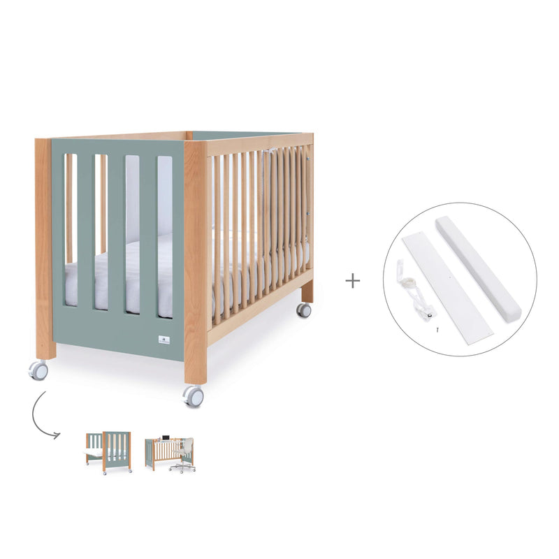 Co-sleeping cot 60x120 cm (5in1) wood/green · Occa C166-M9557