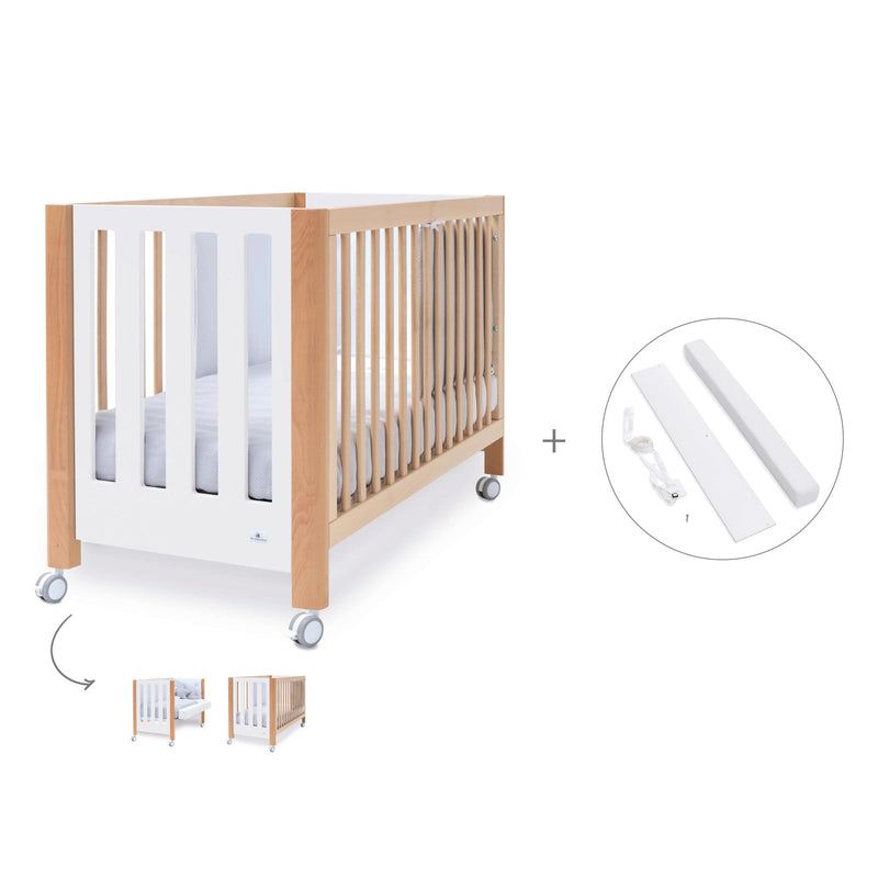 Berço co-sleeping 60x120 cm (5in1) madeira/branco · Occa C166-M9577