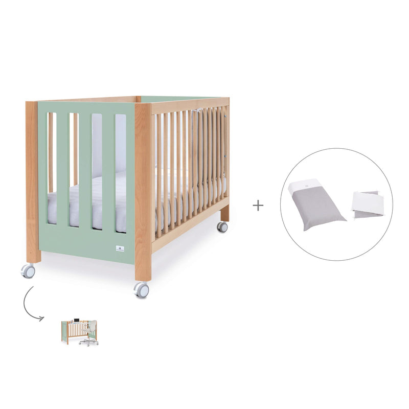 Co-sleeping cot 60x120 cm (5in1) wood/mint · Occa C166-M9555