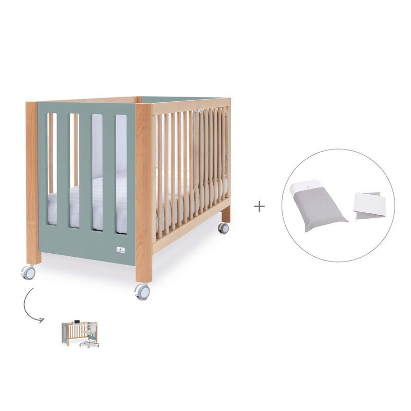 Co-sleeping cot 60x120 cm (5in1) wood/green · Occa C166-M9557