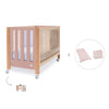 Lit bébé cododo 60x120 cm bois/rose · Occa C166-M9559