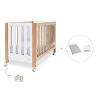 Berço co-sleeping 60x120 cm (5in1) madeira/branco · Occa C166-M9577