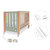 Co-sleeping cot 60x120 cm (5in1) wood/green olive · Occa C166-M9556