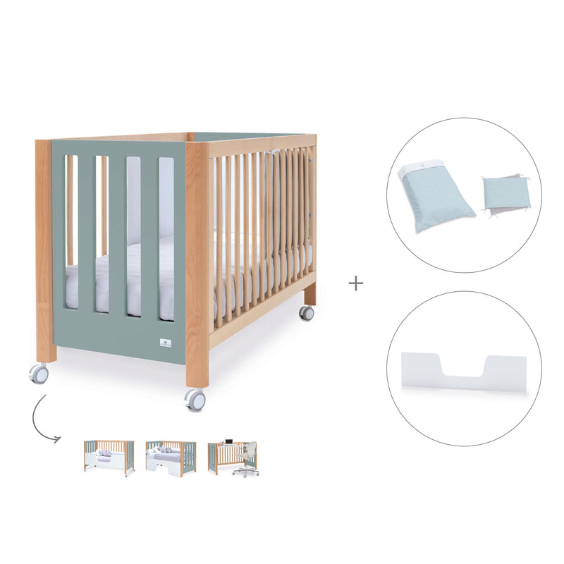 Co-sleeping cot 60x120 cm (5in1) wood/green · Occa C166-M9557