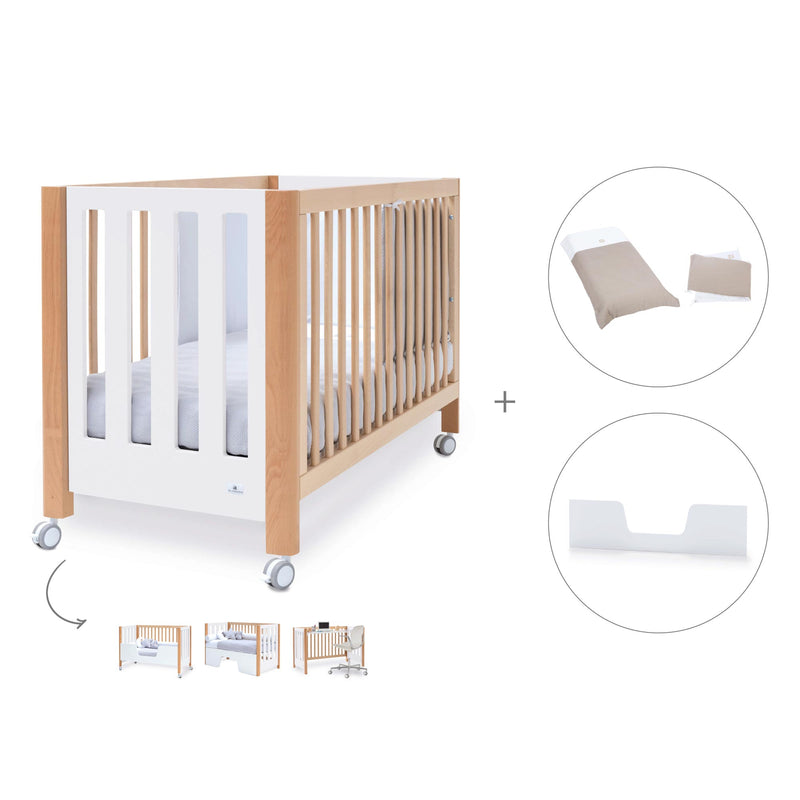 Berço co-sleeping 60x120 cm (5in1) madeira/branco · Occa C166-M9577