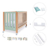 Co-sleeping cot 60x120 cm (5in1) wood/mint · Occa C166-M9555