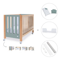 Co-sleeping cot 60x120 cm (5in1) wood/green · Occa C166-M9557