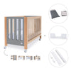 Berço co-sleeping 60x120 cm (5in1) madeira/cinzento · Occa C166-M9558