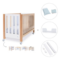 Berço co-sleeping 60x120 cm (5in1) madeira/branco · Occa C166-M9577