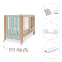 Co-sleeping cot 60x120 cm (5in1) wood/mint · Occa C166-M9555