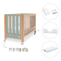 Co-sleeping cot 60x120 cm (5in1) wood/green olive · Occa C166-M9556