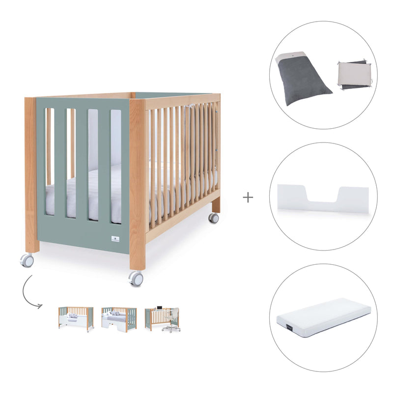 Co-sleeping cot 60x120 cm (5in1) wood/green · Occa C166-M9557