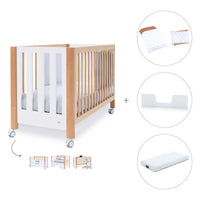 Berço co-sleeping 60x120 cm (5in1) madeira/branco · Occa C166-M9577