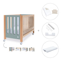 Co-sleeping cot 60x120 cm (5in1) wood/green · Occa C166-M9557